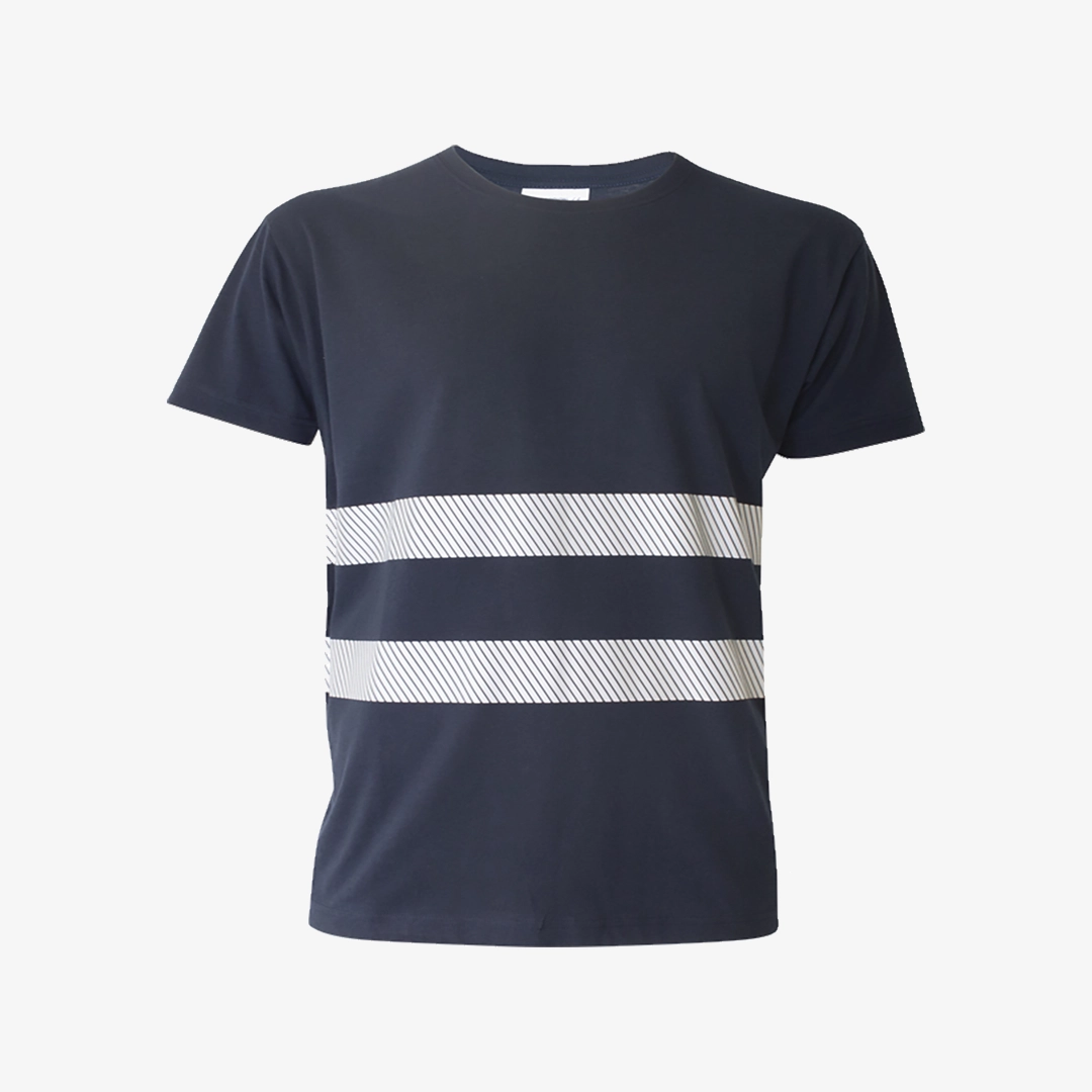 T-Shirt Manga Curta com Fitas Segmentadas